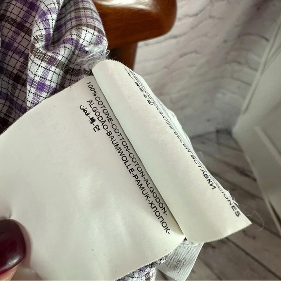 Henry Cotton's plaid Button Down shirt size EU 41 neck 16 large - Picture 3 of 7